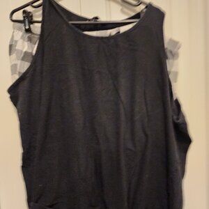 Just Love Black Gingham Tank Short Pajama Set 3X